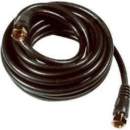 12-Ft. Black RG6 Coaxial Cable With "F" Connectors