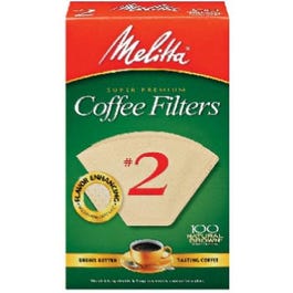 100-Count #2 Melitta Natural Brown Cone Coffee Filters