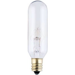 25-Watt Clear Tubular Light Bulb, Candelabra Base, 190 Lumens, 3-In.