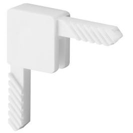 Window Sash Corner, C, Square, White Plastic, 20-Pk.