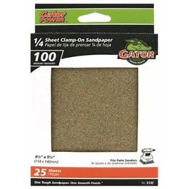 Sanding Sheets, Aluminum Oxide, 100-Grit, 4.5 x 5.5-In., 25-Pk.