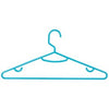 Tubular Plastic Hangers, Aqua, 15-Pk.