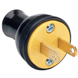 Round Construction Plug, Residential, Thermoplastic, 15-Amp, 125-Volt, Black
