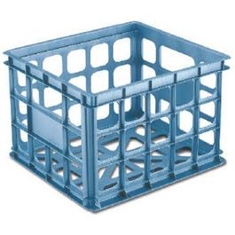 Sterilite Storage Crate, Blue, 15.25 x 13.75 x 10.5-In.