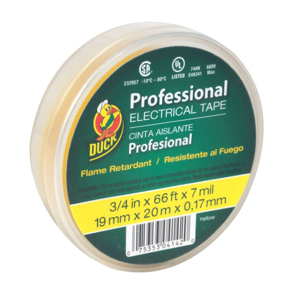 Duck® Brand Professional Electrical Tape Canister (.75 in. x 66 ft. x 7 mil. Yellow)