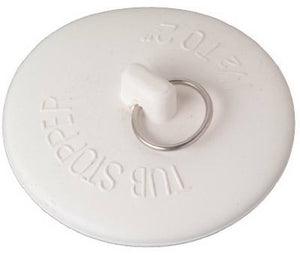 Master Plumber Rubber Tub Stopper with Metal Ring (2")