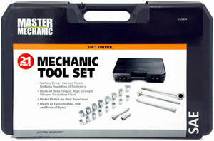 Master Mechanic 21-Pc. SAE Socket Set