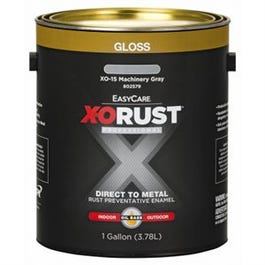 Interior/Exterior Anti-Rust Enamel, Gloss Machinery Gray, Oil-Base, 1-Gallon