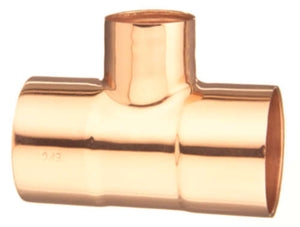 Elkhart Products Wrot Reducing Copper Tee 3/4" X 3/4" X 1/2"