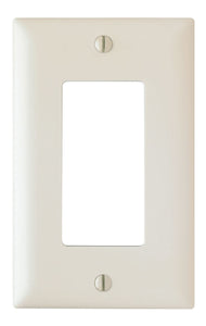 Pass & Seymour Thermoplastic One Gang Decorator Wall Plate, Light Almond