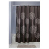 Dandelion Fabric Shower Curtain, Cocoa, Polyester, 72 x 72-In.