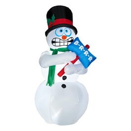 Christmas Lighted Inflatable Shivering Snowman, 6-Ft.