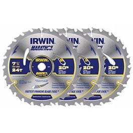 Marathon Circular Saw Blades, 7.25-In., 3-Pk.