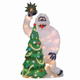 Bumble and Christmas Tree 70-Light Lawn Decor, From Rudolph, 32-In.