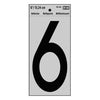 Adhesive Reflective Number 6, Vinyl, 6-In.