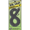 House Address Number 8, Black Die-Cast Aluminum, 4-In.