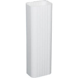 Gutter Downspout, White Aluminum, 2 x 3-In. x 10-Ft.