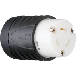 Locking Connector, 20-Amp, 250-Volt, Black/White