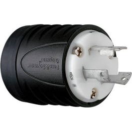 Locking Plug, Black & White, 2-Pole, 3-Wire Grounding, NEMA L6-30p, 30-Amp., 250-Volt