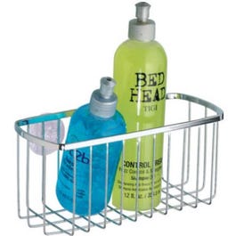 Chrome Shower Caddy Basket with Suction Cups