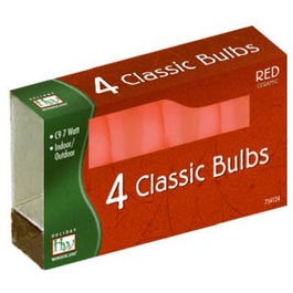 Christmas Lights Replacement Bulb, C9, Red Ceramic, 4-Pk.