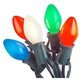 Christmas Lights Set, C7 Multi-Color Ceramic, 25-Ct.