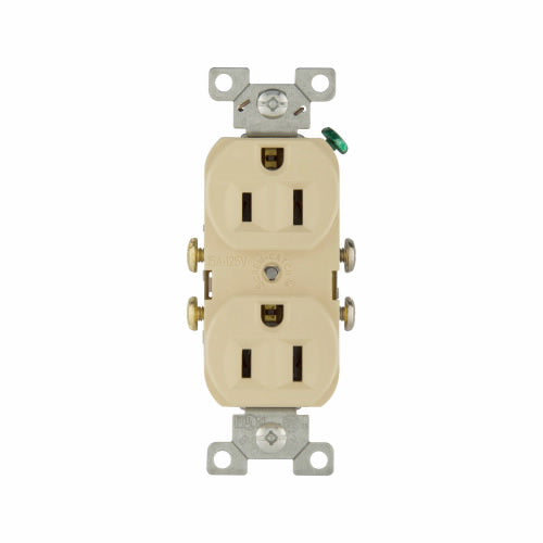 Eaton Cooper Wiring Commercial Specification Grade Duplex Receptacle 15A, 125V Ivory (125V, Ivory)