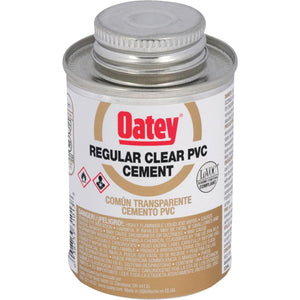 Oatey 4 Oz. Regular Bodied Clear PVC Cement