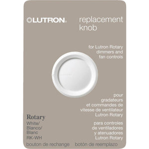 Lutron White Round Rotary Dimmer Knob