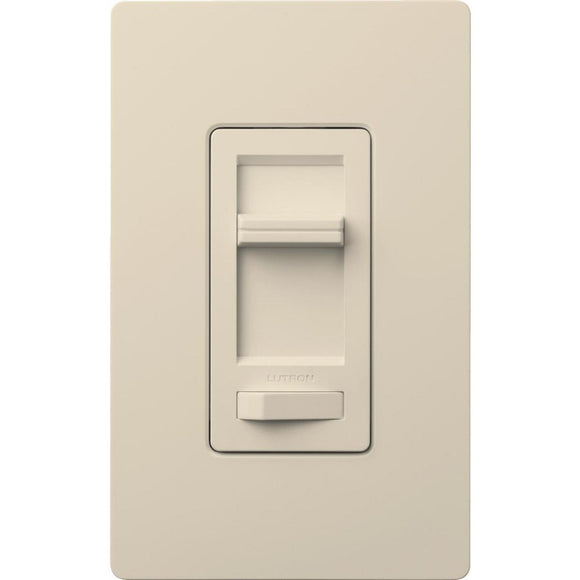 Lutron Lumea Incandescent/Halogen/LED/CFL Light Almond Slide Dimmer Switch