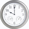 Acurite 13.5 Metal Indoor/Outdoor Clock Thermometer