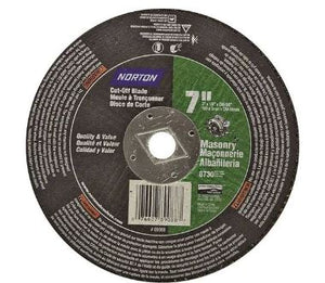 Norton Masonry Cut-Off Wheel 24 Grit Very Coarse (5/8" Arbor x 1/8" Thick x 7" Dia.)