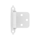 Amerock Variable Overlay Self Closing Face Mount Cabinet Hinge (1-3/4 in. W X 2-3/4 in. L, White)